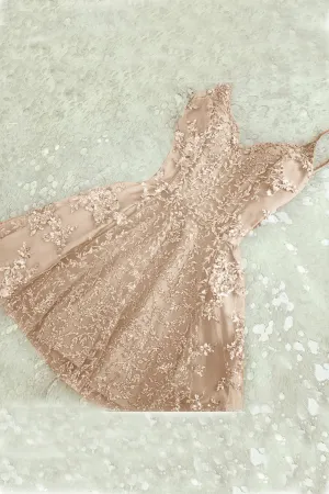 A-Line Spaghetti Straps Homecoming Dress,Short Cute Prom Dress,Graduation Dresses OK418