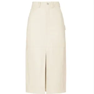 A.L.C Alden Faux Leather Skirt Cream Size 12