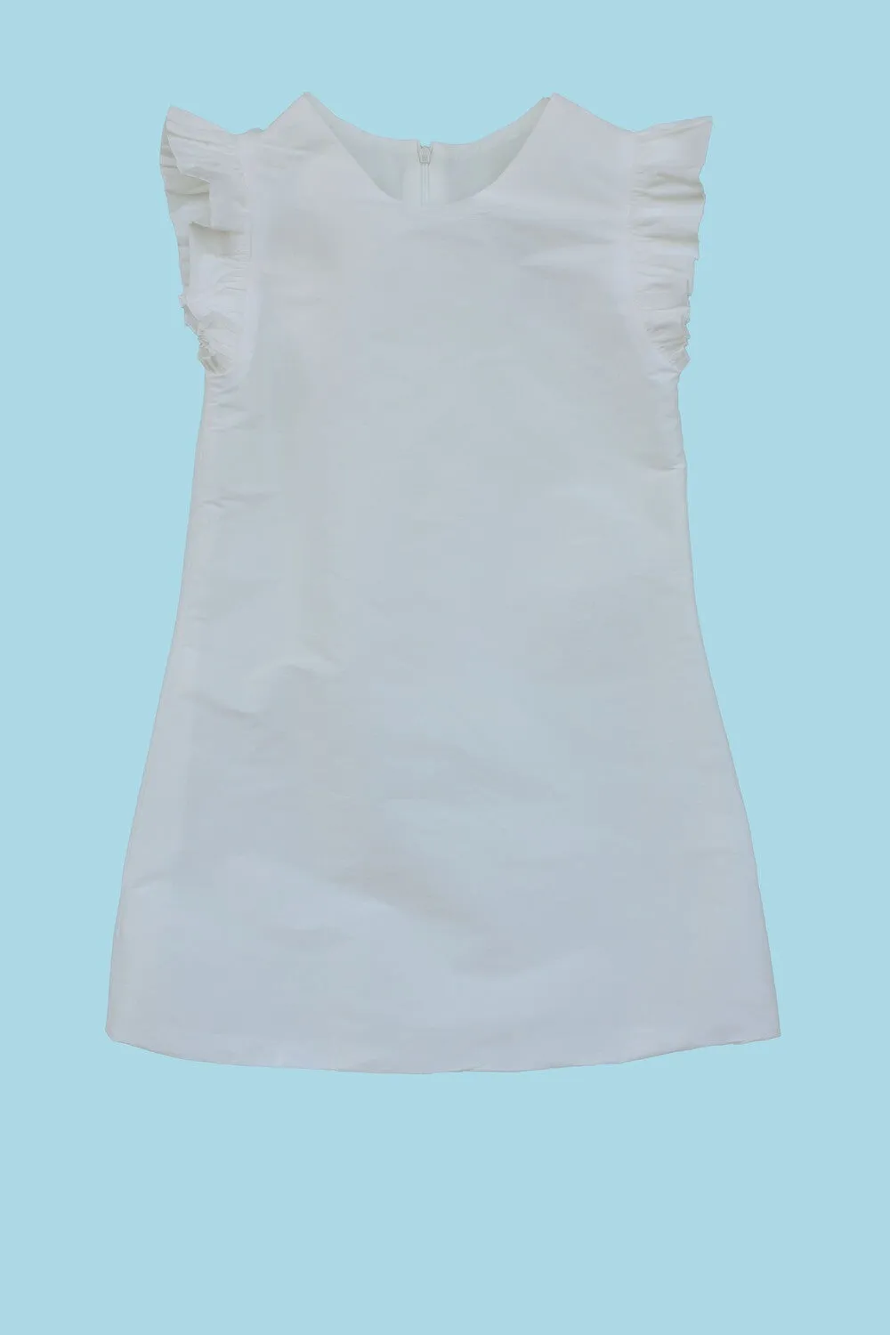 Aline Dress Flutter Sleeves Ivory