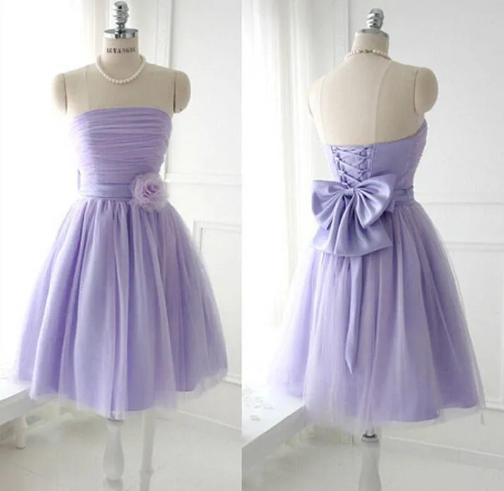 Anneprom  A-Line Scoop Short Cheap Tulle Graduation Dress With Pink APH0113