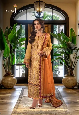 Asim Jofa | Luxury CAMBRIC 3 PCS '24 | AJFILE-19