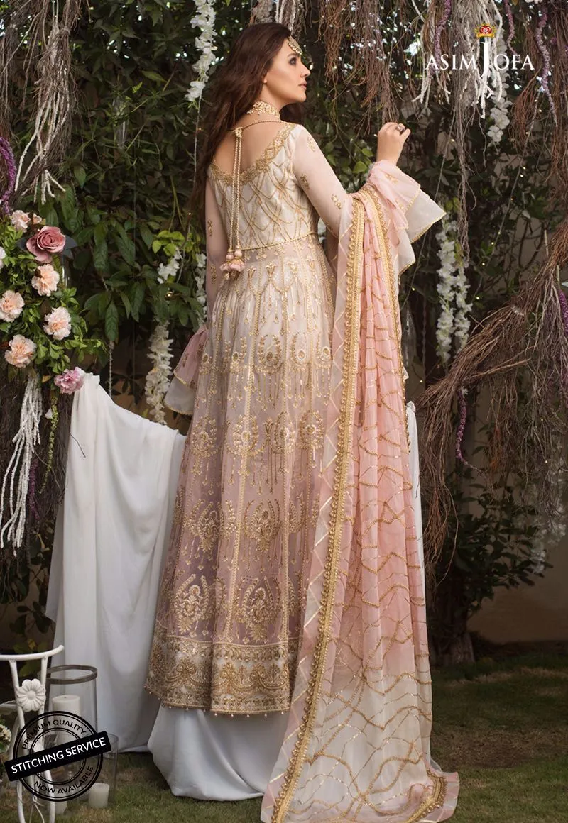 Asim Jofa Wedding Party Wear in Pink Color #C2005