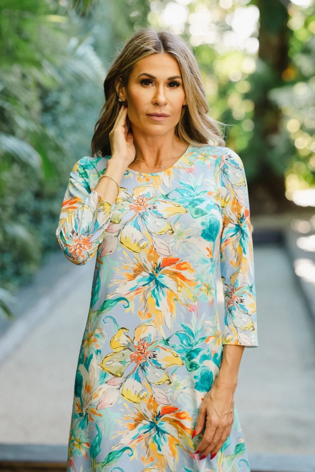Athena Long Dress Lily Burst