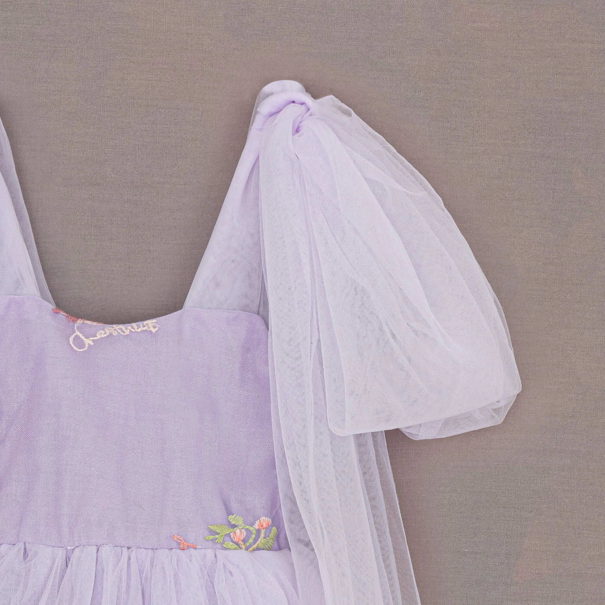 Baby Enchanted Angel Dress - Embroidered Lilac