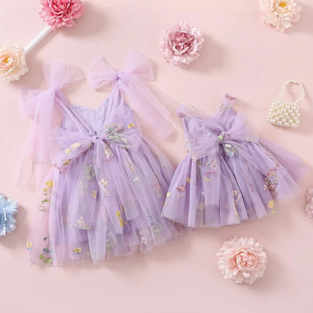 Baby Enchanted Angel Dress - Embroidered Lilac