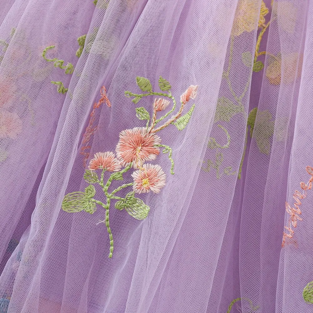 Baby Enchanted Angel Dress - Embroidered Lilac