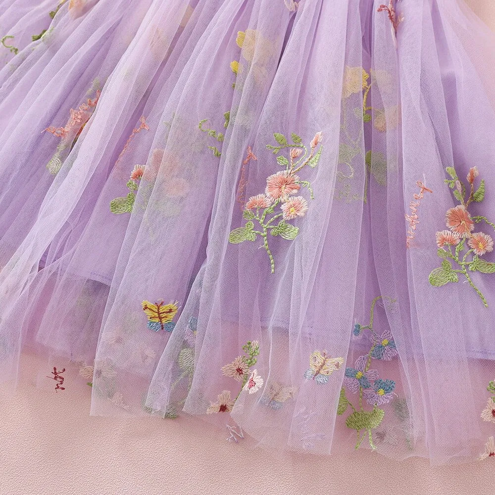 Baby Enchanted Angel Dress - Embroidered Lilac