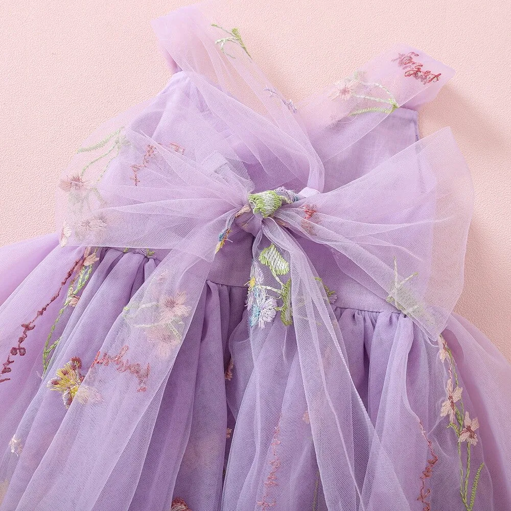 Baby Enchanted Angel Dress - Embroidered Lilac