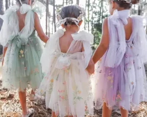 Baby Enchanted Angel Dress - Embroidered Lilac