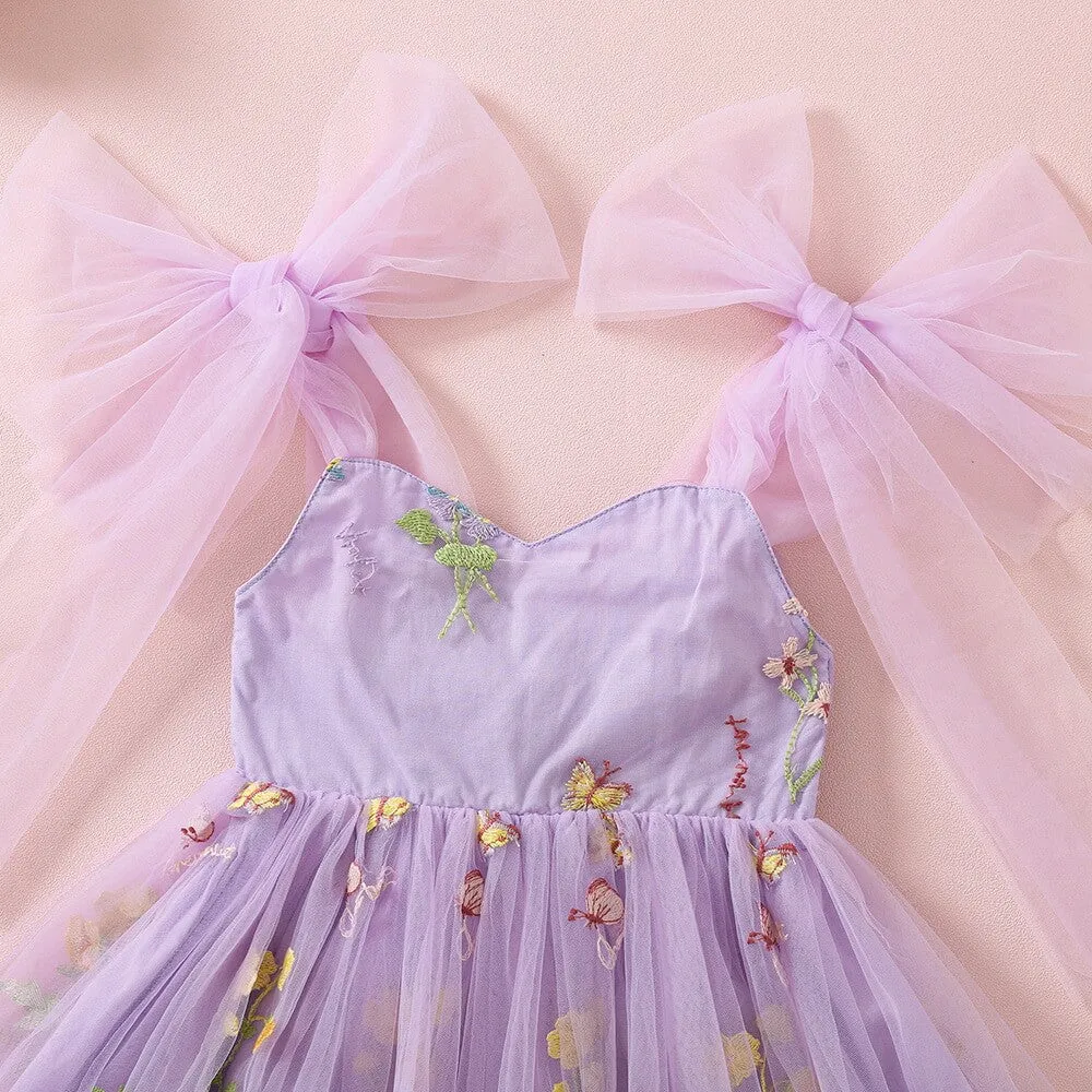 Baby Enchanted Angel Dress - Embroidered Lilac