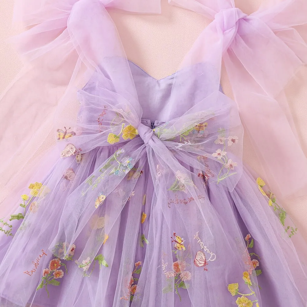 Baby Enchanted Angel Dress - Embroidered Lilac