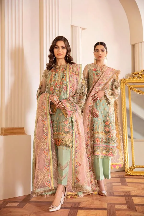 Baroque Eid Dress with Embroidery #M0006