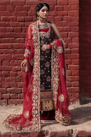 Black and Red Kameez Salwar Pakistani Wedding Dresses