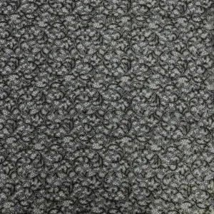 Black and Silver Abstract Embroidered Tulle Fabric