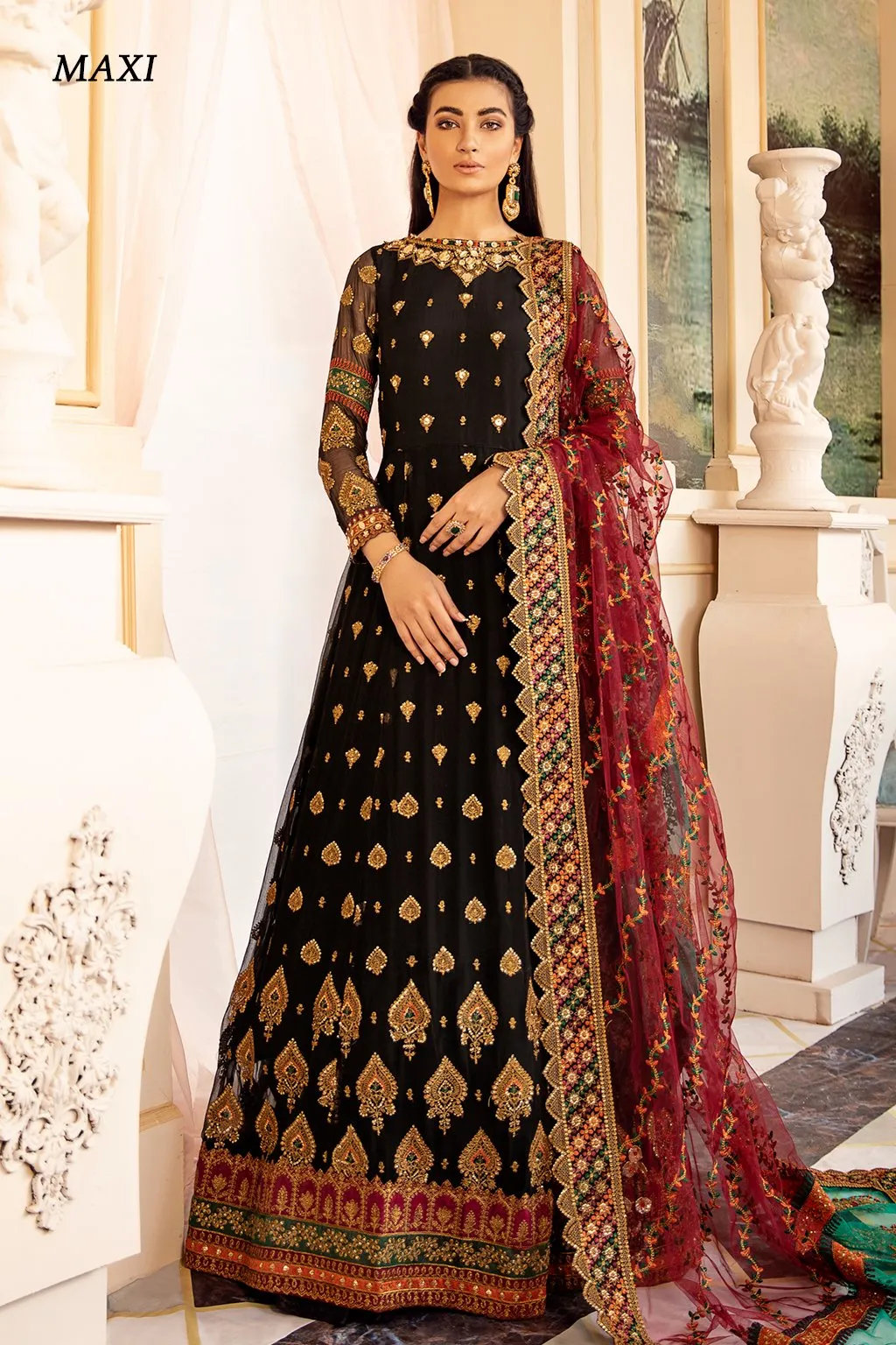 Black Lehnga Choli with Embroidery #Y6103