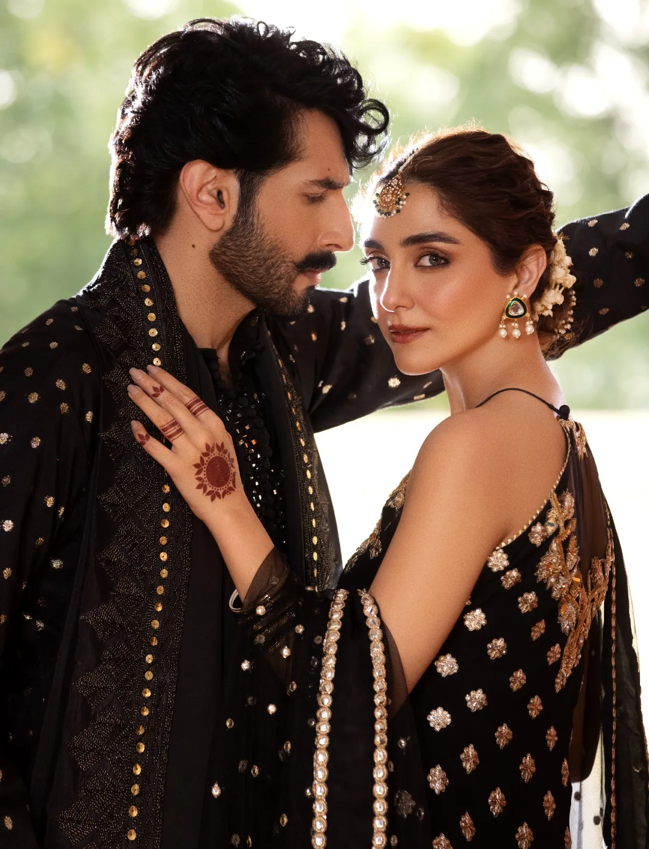 Black Pakistani Wedding Dress In Kameez Gharara Style