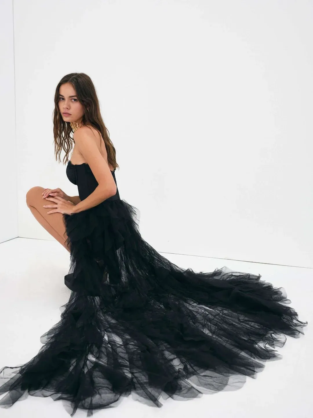 Bustier Gown in Black