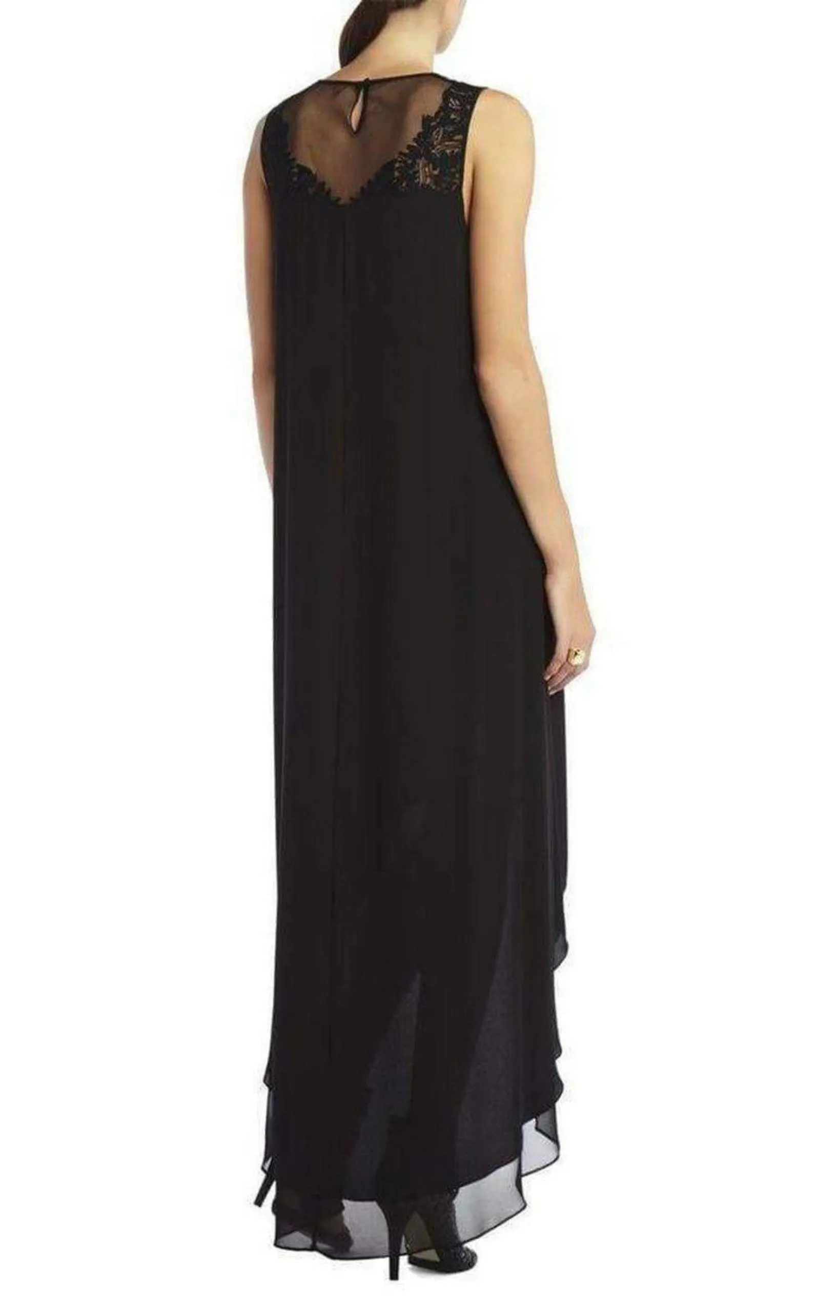 Cassidy Sleeveless Embroidered Lace Yoke Dress