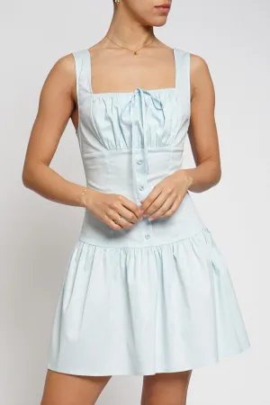 Charli Blue Poplin Mini Dress