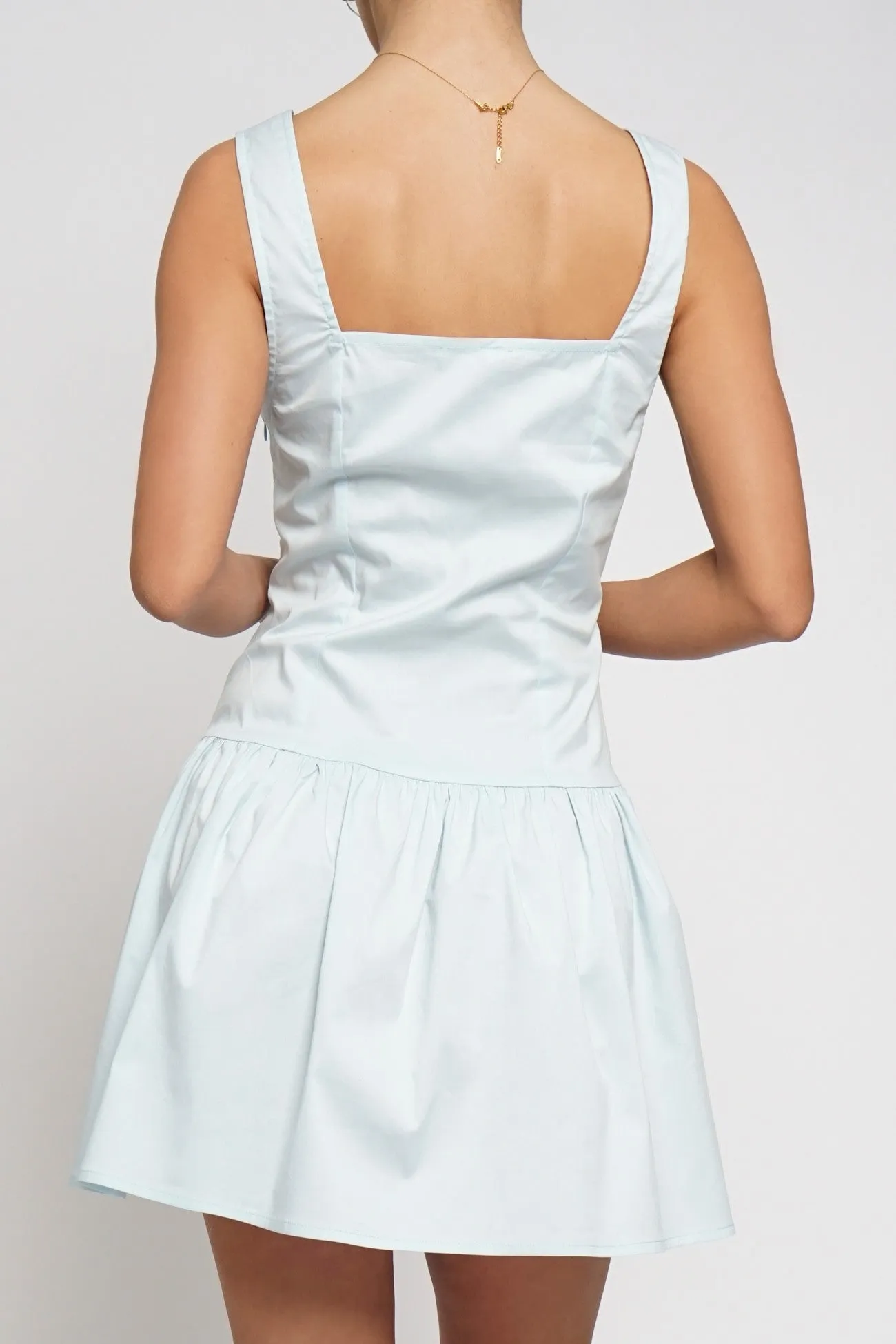 Charli Blue Poplin Mini Dress