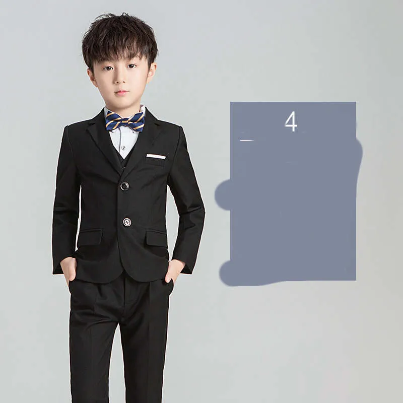 Children's Suit Boys Solid Color Flower Girl Dress  Catwalk Performance Clothing