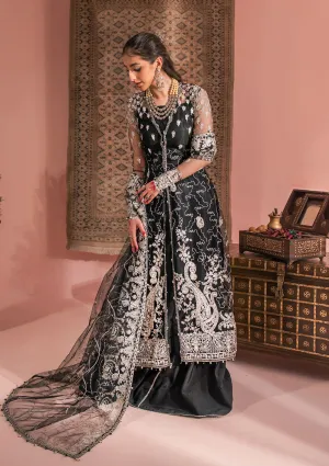 Classic Black Heavily Embroidered Kashmiri Style Pakistani Wedding Dress