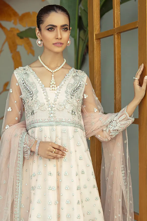 Classic Heavily Embellished Pink Long Frock Pakistani Party Dress