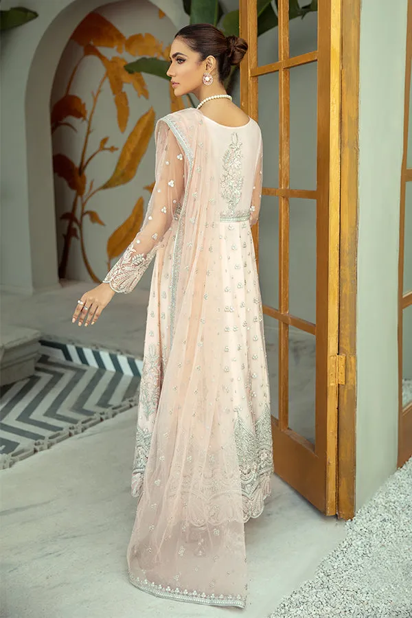 Classic Heavily Embellished Pink Long Frock Pakistani Party Dress