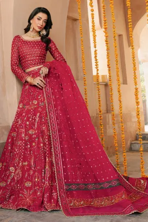 Classic Hot Pink Heavily Embellished Pakistani Wedding Lehenga Choli