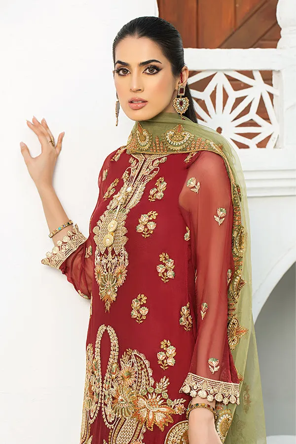 Classical Maroon Heavily Embellished Pakistani Kameez Salwar Suit