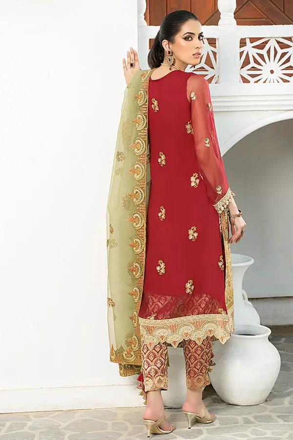 Classical Maroon Heavily Embellished Pakistani Kameez Salwar Suit