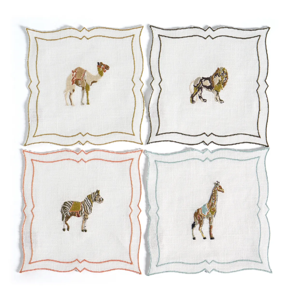 Cocktail Napkins by La Gallina Matta, Italy - Circus (Set of 4)