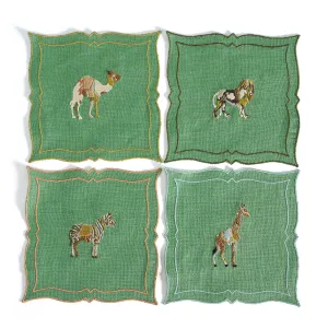 Cocktail Napkins by La Gallina Matta, Italy - Circus (Set of 4)