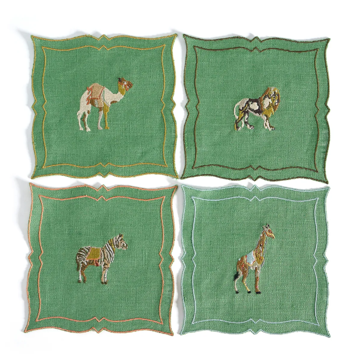 Cocktail Napkins by La Gallina Matta, Italy - Circus (Set of 4)