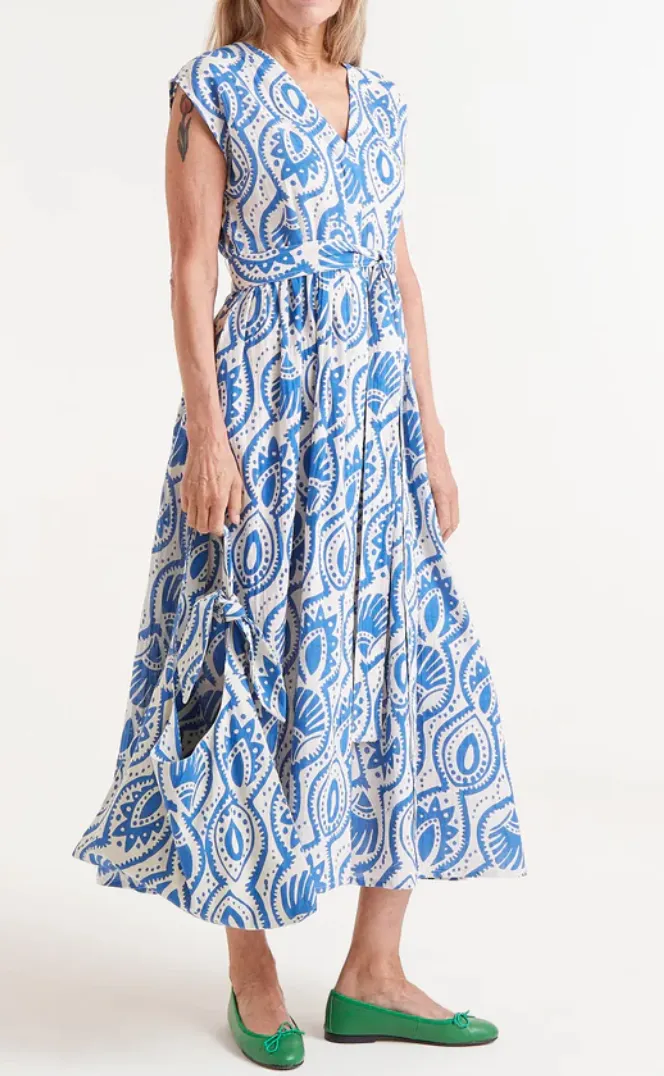 Compania Fantastica Aquaria Printed Midi Dress