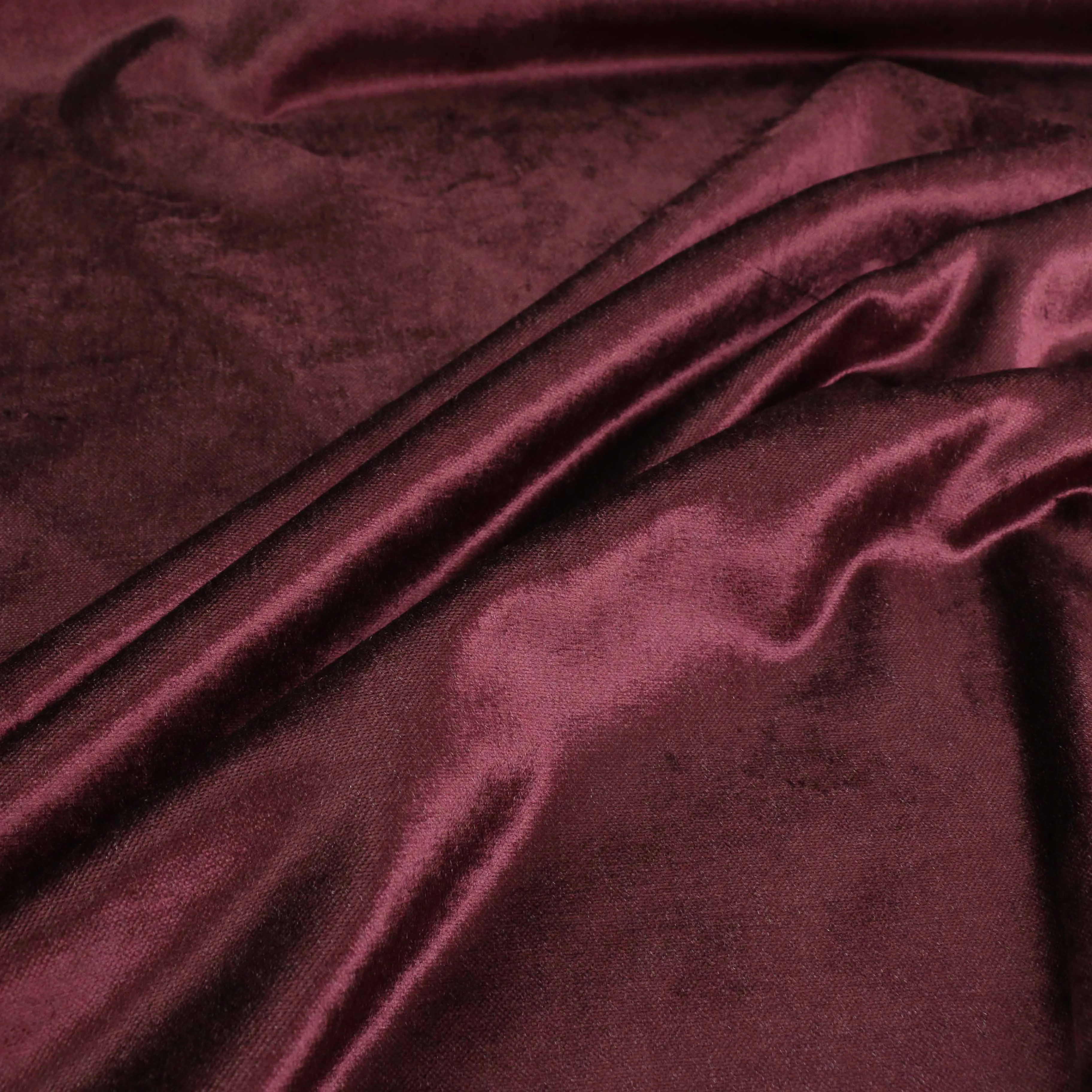 Cotton Velvet fabric - Dark Maroon