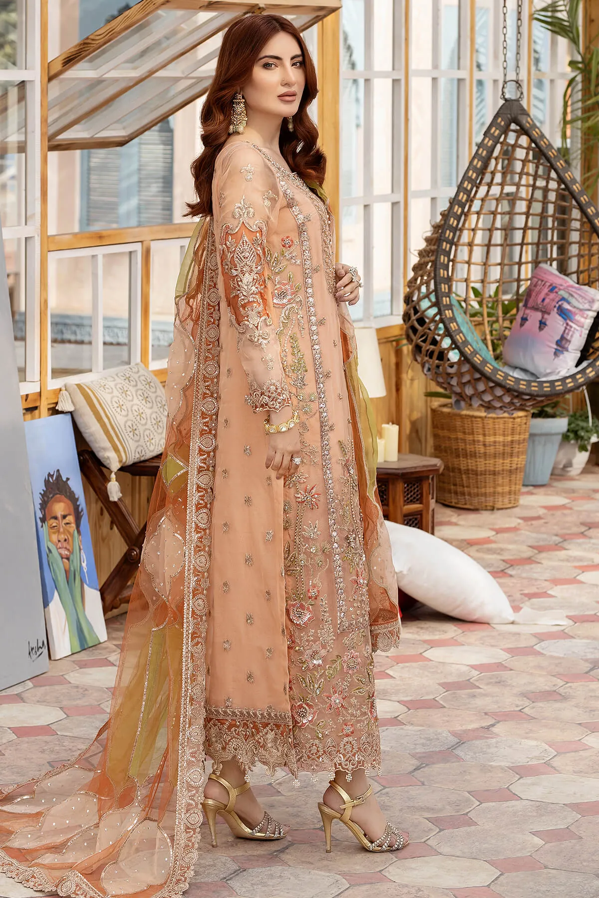 Designer Embroidered Salwar Kameez Trouser Style Pakistani Party Wear