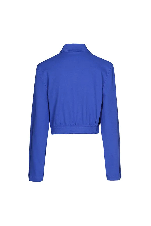 ELECTRIC BLUE SHORT ZIPPED JACKET