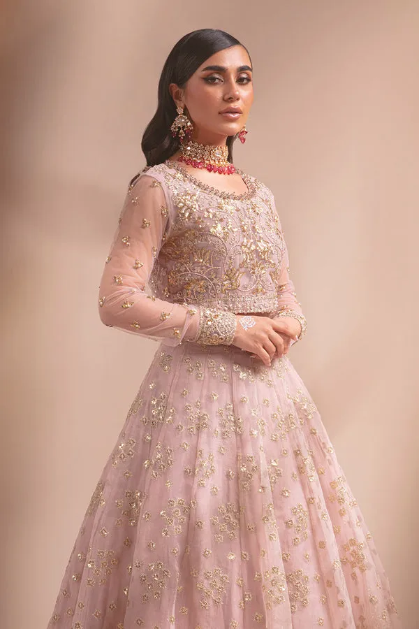 Elegant Baby Pink Embroidered Pakistani Wedding dress Lehenga Choli