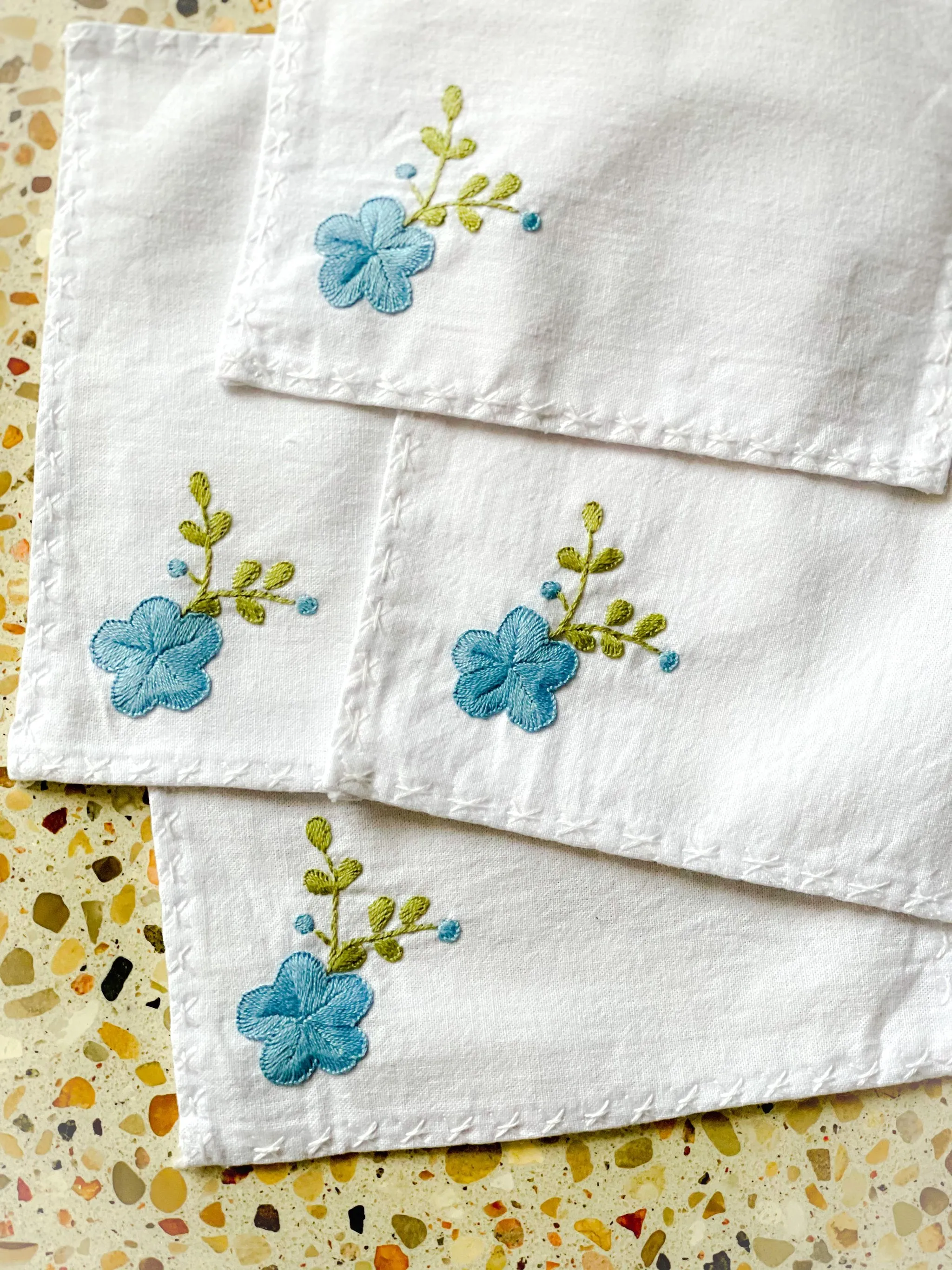 Embroidered Cocktail Napkin