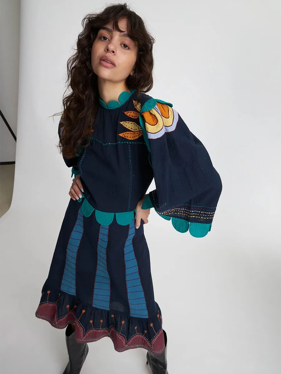 Embroidered Cotton Dress