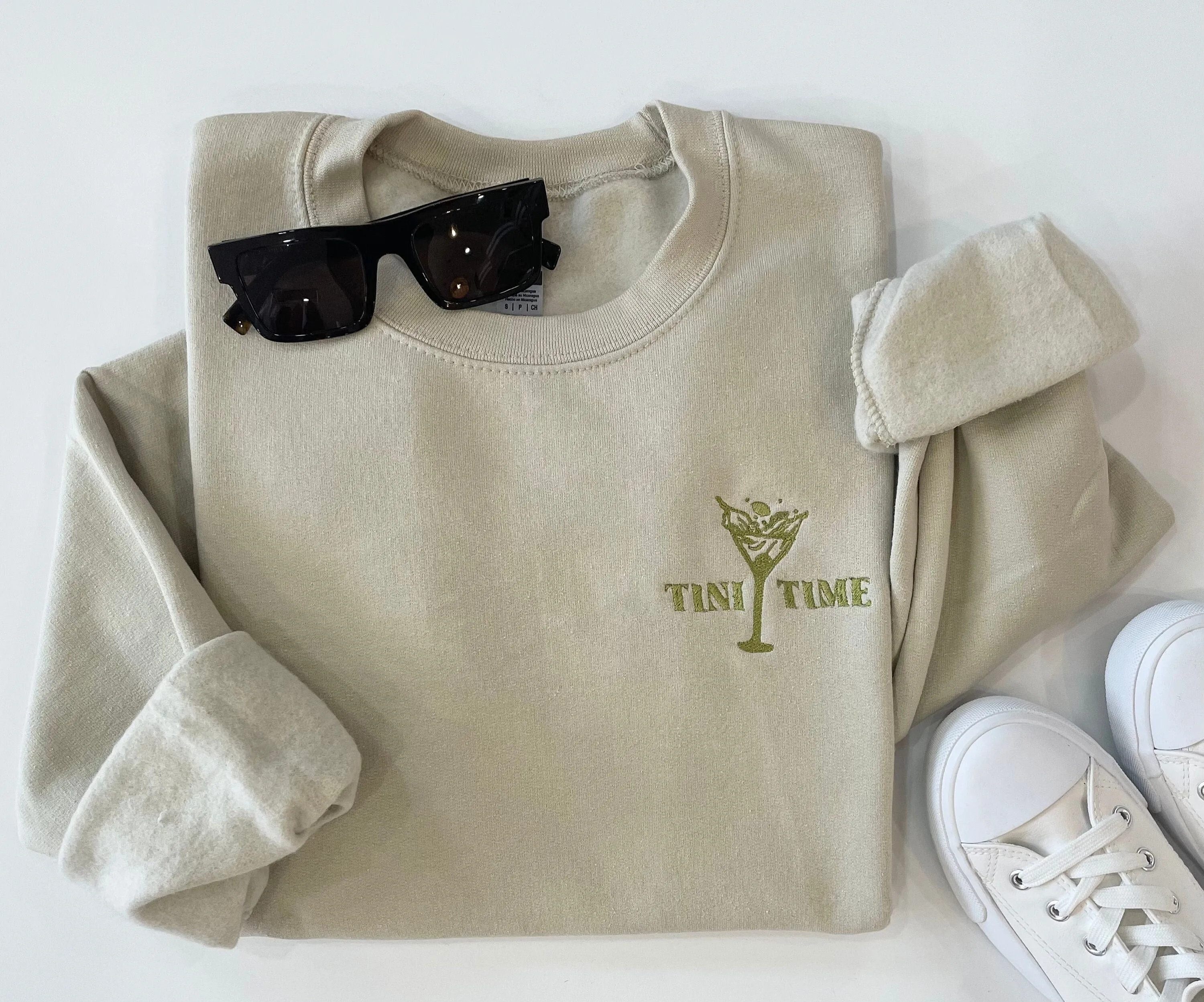 Embroidered Espresso Martini "Tini Time" Sweatshirt