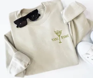 Embroidered Espresso Martini "Tini Time" Sweatshirt