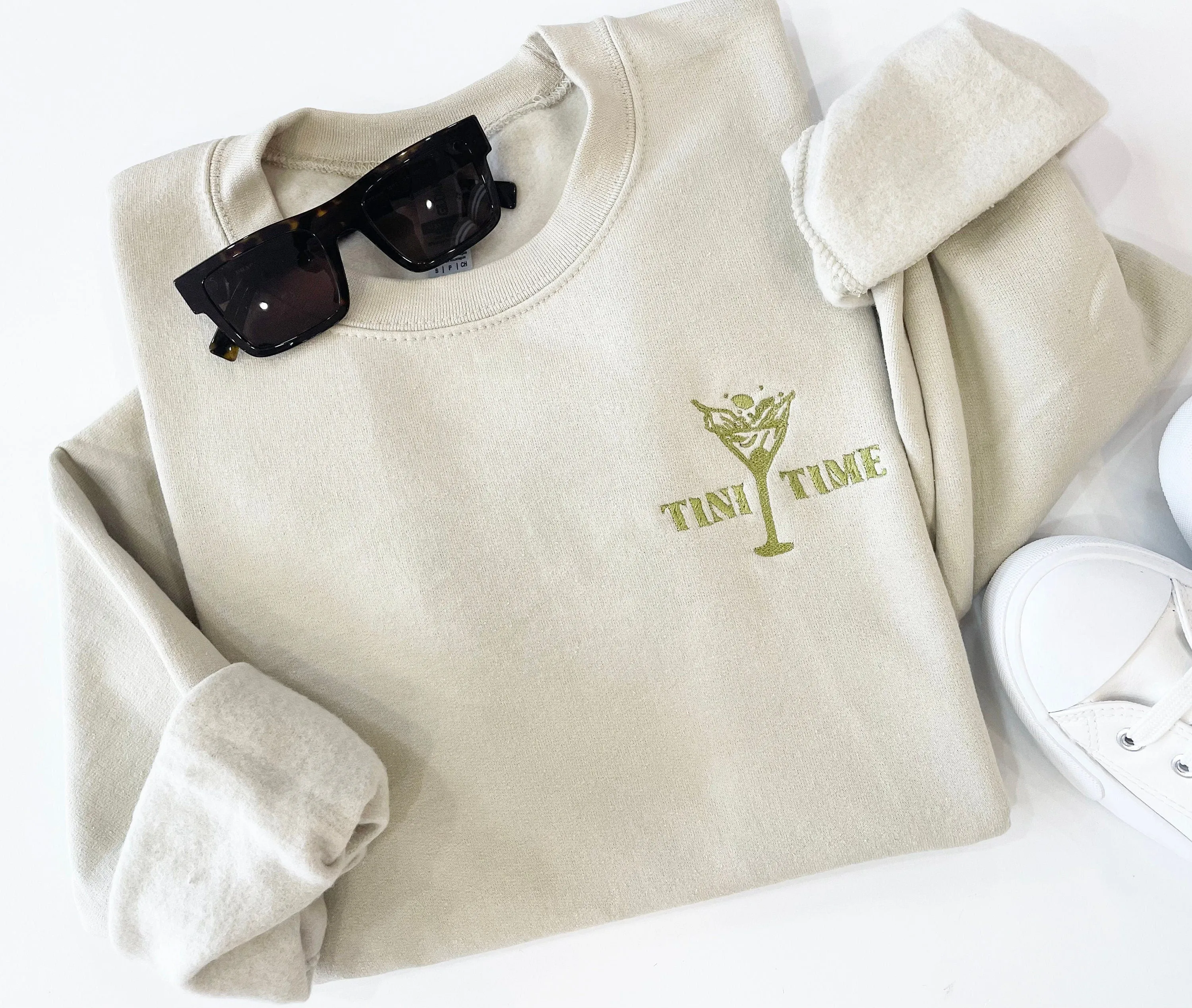 Embroidered Espresso Martini "Tini Time" Sweatshirt