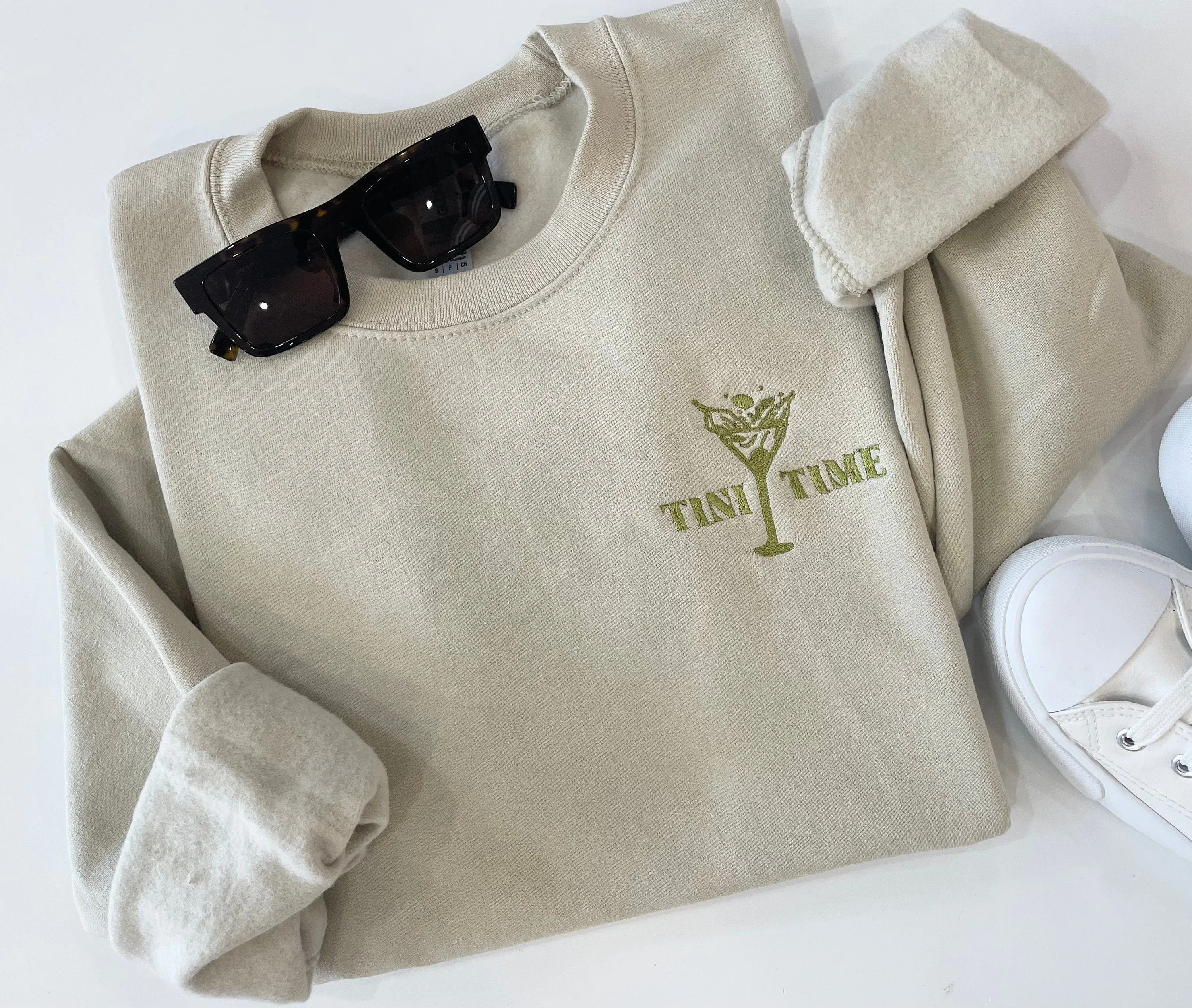 Embroidered Espresso Martini "Tini Time" Sweatshirt