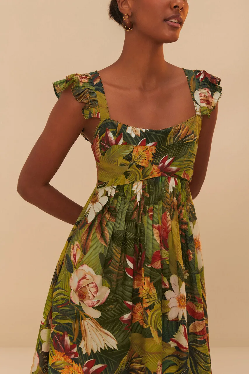 FARM RIO BOTANICAL FOREST MULTICOLOR MAXI DRESS