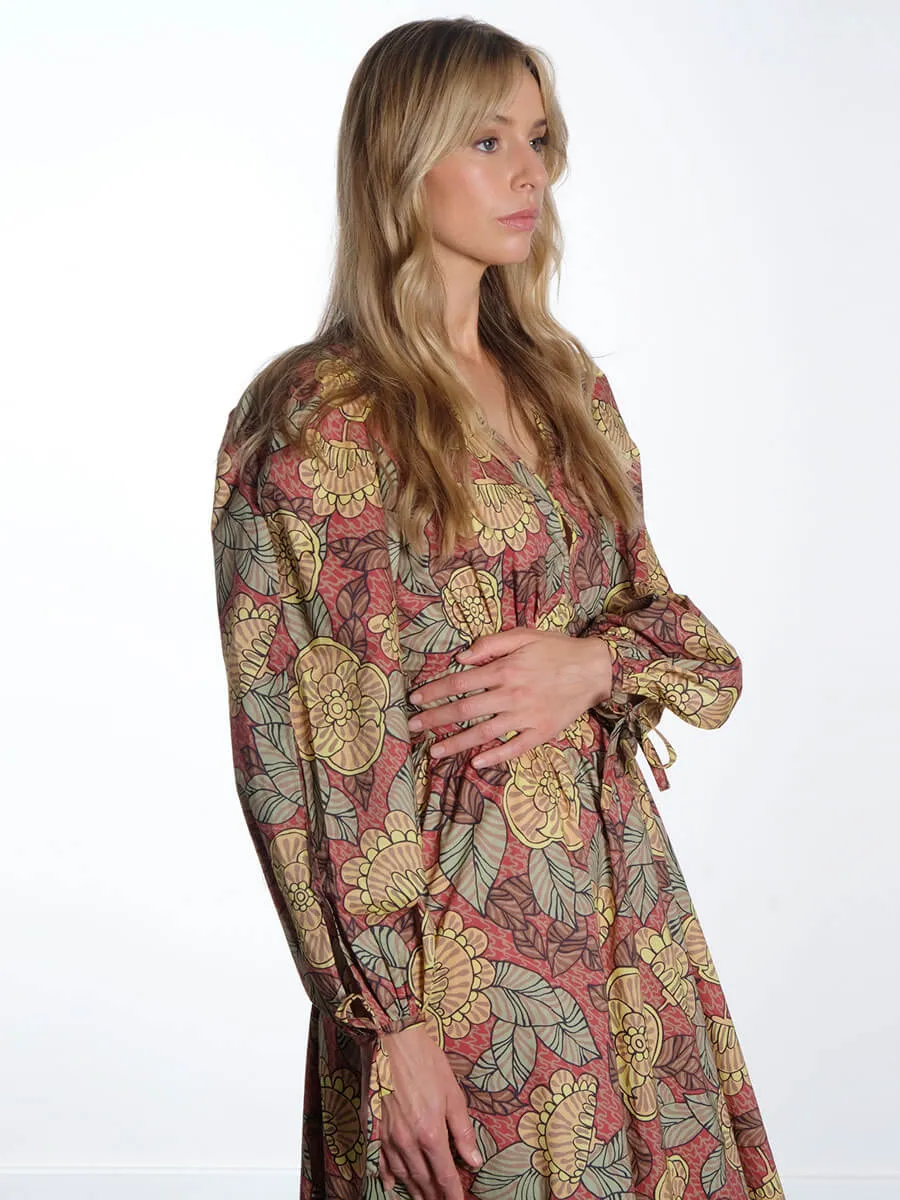 Flowerprinted Cotton Maxi Dress