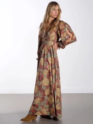 Flowerprinted Cotton Maxi Dress