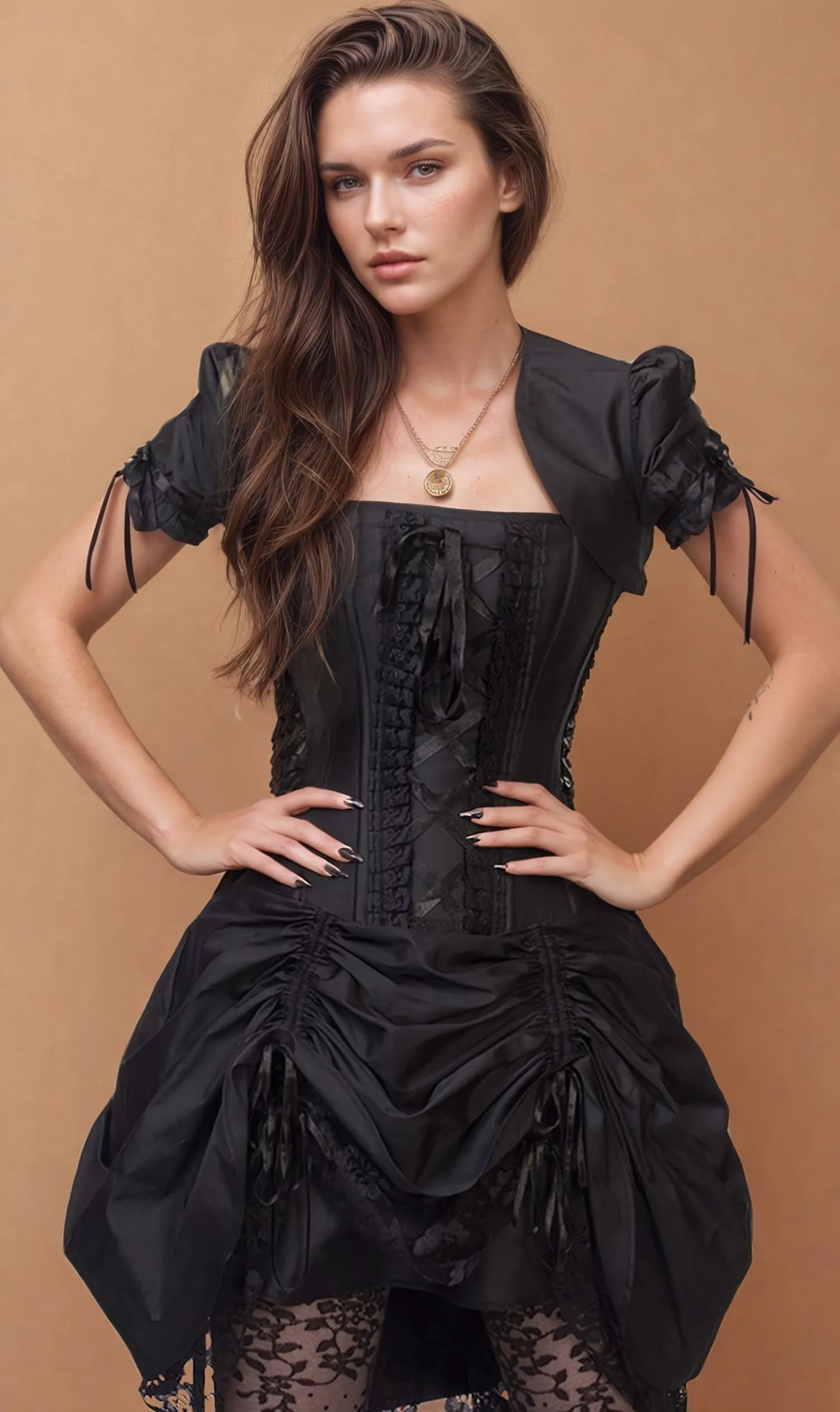 Franz Custom Made Victorian Inspired Corset Dress with Bolero