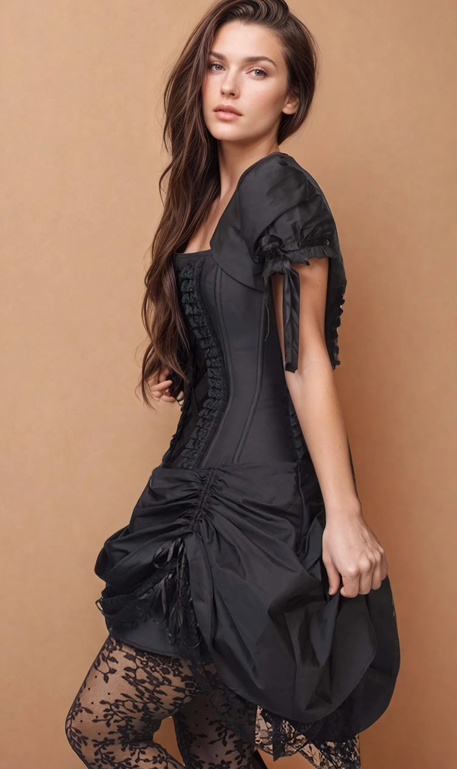 Franz Custom Made Victorian Inspired Corset Dress with Bolero